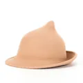 Creative camel-colored pointed witch hat made of premium wool felt for costume parties - Khaki