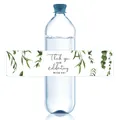 Etichette per bottiglie d'acqua matrimonio stile foresta con foglie di eucalipto e testo - Qt613-1 (selezionare In Multipli Di 20)