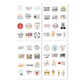 Lot de stickers imperméables pour enseignants, décoration gourdes et laptops - Ensemble Thème Enseignant (QT1426)