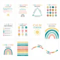 12er Set Poster zur psychischen Gesundheit für Klassenzimmer in sanften Farben - Mental Health Affirmationsposter (QT1443-2)