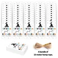 Set di 50 etichette regalo Halloween con corda di canapa e scritte festive colorate - Stile Cappello da Strega (QT1483)