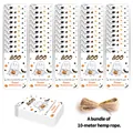 Halloween gift tags with cartoon ghost pumpkin motifs and 10-meter hemp rope bundle - Ghost Pattern Design (QT1492-3)
