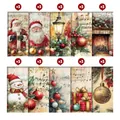 30 Vintage Weihnachts-Notenblätter für Scrapbooking mit Weihnachtsmann und Schneemann Motiv - Festliche Elemente Aquarell Illustration (QT1540-1)