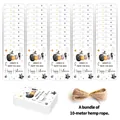 Detailed set of Halloween paper gift tags with twine for candy bag packaging labels - Little Ghost Bat Style (QT1480-2)