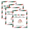 Adesivi natalizi divertenti per bottiglie di vino con Babbo Natale e bordo colorato - Stile di Benedizione di Babbo Natale Umoristico (QT1521-2)