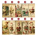 30-teiliges Vintage-Weihnachts-Scrapbook-Papierset mit 10 retro festlichen Motiven - Viktorianische Nostalgische Illustration (QT1540-2)