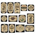 Étiquettes de bouteilles vintage style apothicaire avec motifs de papillon gothique - Pack de 13 Pièces (QT1074)