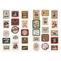 30er Set Vintage-Weihnachtsaufkleber mit nostalgischen Motiven für Geschenkverpackungen - Retro Weihnachts-Stil(QT1557)