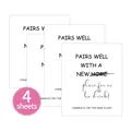 Detailed view of 4 self-adhesive wine labels with housewarming wishes for a new home - Housewarming New Place Style (QT772-7)