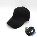 Klassische schwarze Baumwoll-Baseballkappe mit verstellbarer Metallschnalle für Damen und Herren - Verstellbar / Schwarz
