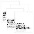 Set mit 4 lustigen Weihnachts-Weinetiketten mit Sprüchen in Schwarz-Weiß-Design - Coworkers To Friends Stil (QT1518-3) / 4 Stück