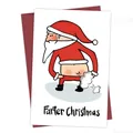 Funny Farter Christmas greeting card with red envelope set for holiday humor - Farter Christmas Humorous Card(QT1097-19)