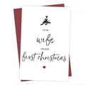 First Christmas card for wife with red envelope and minimalist tree design - To My Wife First Christmas(QT1097-25)