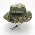 Outdoor digital camouflage boonie hat with breathable mesh and adjustable chin strap - Jungle Digital Camo Mesh Style (Mesh Style 3)