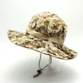 Outdoor desert digital camouflage boonie hat with adjustable chin strap and brim - Desert Digital Camouflage Style (Style 3)