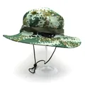 Outdoor digital jungle camouflage boonie hat with adjustable chin strap and vents - Jungle Digital Camouflage Style (Style 4)