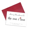 Romantic Christmas card for loved ones with a red envelope and festive handwriting - Soulmate Christmas Script Blessing Style (QT1607-20)