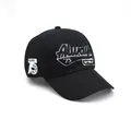 Berretto da baseball in cotone nero con ricamo New York City e stemma sul lato - Regolabile / Nero
