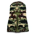 Winter thermal camouflage balaclava with warm fleece lining and front zipper closure - Adjustable / Camouflage