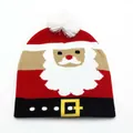 Cappello natalizio in maglia per bambini con design Babbo Natale rosso e pompon bianco - Bambini / Babbo Natale