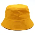 Gelber Fischerhut aus Baumwolle für Outdoor-Sonnenschutz mit gesteppter Krempe - Gelb / M (56-58cm)