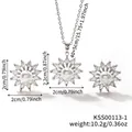 Detailansicht des Sonnenblumen-Schmucksets mit Halskette, Ohrringen und Perlenmitte - Sonnenblumen-Perlen-Stil (KSS00113-1)