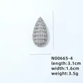 Detailansicht des Tropfenanhängers mit AAA-Zirkonia, Abmessungen 3,1 cm x 1,6 cm groß - Pave Wassertropfenstil (N00665-4)