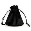 Small black velvet drawstring jewelry pouch for premium gift packaging and storage - Black Velvet Bag