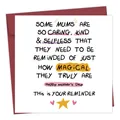Mother's Day funny greeting card with quote, pink highlights and a red envelope set - Warm Mother's Day Theme (QT803-3)