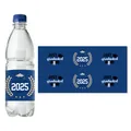 Water bottle labels for 2025 graduation party in blue and silver glitter style - Deep Blue Class Of 2025 Style (QT1269-3)