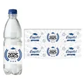 Close-up of Class of 2025 Congrats water bottle labels for graduation party decor - Blue Congrats Class Of 2025 Style (QT1269-4)