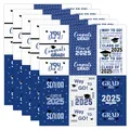 2025 Graduation stickers featuring navy blue graduation caps and medals for party candy - Blue And White Style(QT1260-1)