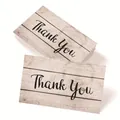 Minimalist wood grain texture Thank You cards stacked on a clean white background - Wood Grain Style (QT860)