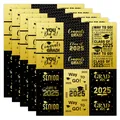 Set of 10 Class of 2025 graduation candy stickers in elegant black and gold design - Qt1260-2 (5 Sheets/pack)