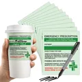Divertidas pegatinas de prescripción para tazas de café de 500ml con rotulador negro - Estilo de Receta Creativo (QT868) / 6 piezas