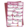 Gedetailleerde My Mommy invulkaart met donkerroze envelop voor Moederdag voor kinderen - Moederdag Invullen Interactief (QT841-14)