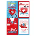 Nurse graduation party wine bottle stickers with medical icons and blessed nurse slogans - Medical Theme Style (QT858)