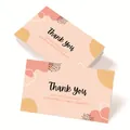 Close-up of thank you card with abstract geometric patterns and black polka dots - Abstract Geometric Style (QT865)