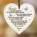 Detail of wooden heart plaque with friendship quote, butterfly and floral patterns - Friendship Butterfly Quotes (QT799-10)