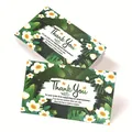 Close-up of thank you cards with tropical plumeria floral design for gift packaging - Tropical Floral Style (QT867)