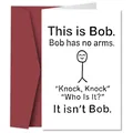 Detailed view of humor birthday greeting card with envelope and stick figure drawing - Stick Figure Cold Joke (QT885-12)