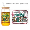UV-DTF-Aufkleber für Tassen mit Nurse-Life-Motiv, medizinischen Symbolen und Tiermustern - nurse LIFE Mode Muster Clogs Stil (QT857-6)