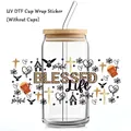 Adesivo UV DTF per tazze con croci religiose e motivi floreali per bicchieri da 16oz - BENEDETTO E Fede (QT906-3)