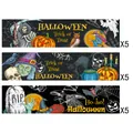 Detalle de 15 pegatinas de Halloween para botellas con calabazas, brujas y gatos decorativos - Estilo 2 (QT969-2)