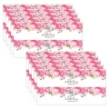 Etichette per bottiglie d'acqua con rose rosa e messaggio di ringraziamento per nozze - Stile Floreale di Rosa Rosa (QT1188)