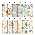 12 Blatt Osterhasen- und Eier-Scrapbook-Papier für DIY-Bastelarbeiten und Kartenherstellung - Frische Aquarell Osterhasen-Serie (QT1203-1)