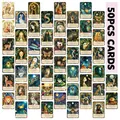 Set van 50 vintage inspiratiekaarten met artistieke ontwerpen van bosdieren voor decor - Vintage Dieren Inspiratie Stijl (QT1177)