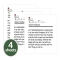 Set of 4 Bestie dictionary definition wine bottle labels with rose illustration - Bestie Dictionary Definition (QT796-12)