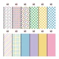 12 hojas de papel de Pascua para scrapbook con diseños florales y geométricos pastel - Estilo Huevo Geométrico de Pascua (QT1200-1)