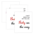 Macro detail of 4 Valentine's Day wine bottle stickers for pregnancy announcements - Pregnancy Announcement Style (QT1184-1)